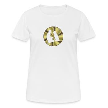 Hundetraining Agility - Frauen T-Shirt atmungsaktiv - Weiß - Vorne - AI Model Female 172 dark (172cm)
