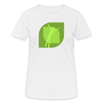 Gymnastiktraining Turnen Turner - Frauen T-Shirt atmungsaktiv - Weiß - Vorne - AI Model Female 172 dark (172cm)