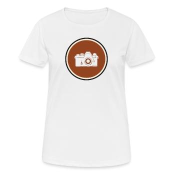 Appareil photo numérique de photographie - T-shirt respirant Femme - blanc - Devant - AI Model Female 172 dark (172cm)