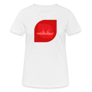 Kajakfahren Paddeln Rafting - Frauen T-Shirt atmungsaktiv - Weiß - Vorne - AI Model Female 172 dark (172cm)