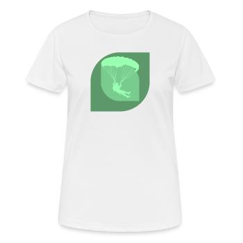 Fallschirmspringen Luft Fallschirm - Frauen T-Shirt atmungsaktiv - Weiß - Vorne - AI Model Female 172 dark (172cm)
