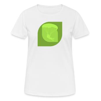 Fallschirmspringen Paragliding Luft - Frauen T-Shirt atmungsaktiv - Weiß - Vorne - AI Model Female 172 dark (172cm)