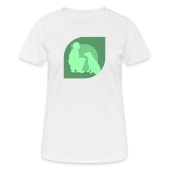 Dressage de chiens Agility Éducateur canin - T-shirt respirant Femme - blanc - Devant - AI Model Female 172 dark (172cm)