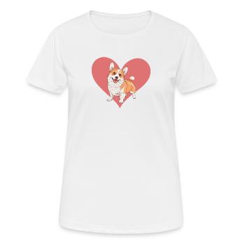 Hund Border Collie Hunde - Frauen T-Shirt atmungsaktiv - Weiß - Vorne - AI Model Female 172 dark (172cm)