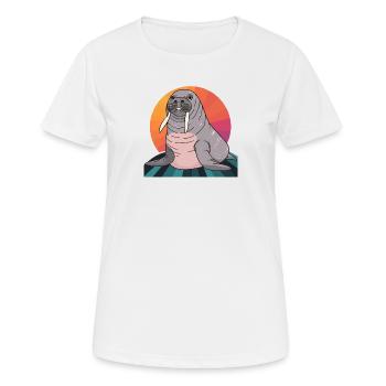 Walross Meerestiere Arktis - Frauen T-Shirt atmungsaktiv - Weiß - Vorne - AI Model Female 172 dark (172cm)