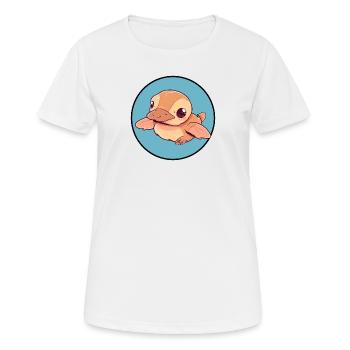 Ente Entchen Vogel - Frauen T-Shirt atmungsaktiv - Weiß - Vorne - AI Model Female 172 dark (172cm)