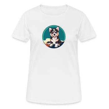Dresseur de chiens - T-shirt respirant Femme - blanc - Devant - AI Model Female 172 dark (172cm)