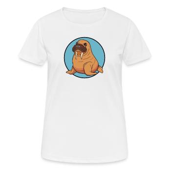 Walrus Sea Creatures - Women's Breathable T-Shirt - white - Front - AI Model Female 172 dark (172cm)