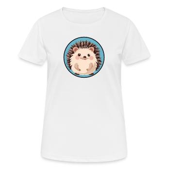 Hérisson Porc-épic Dard - T-shirt respirant Femme - blanc - Devant - AI Model Female 172 dark (172cm)