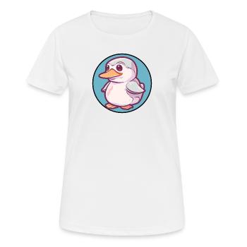 Canard Quak - T-shirt respirant Femme - blanc - Devant - AI Model Female 172 dark (172cm)