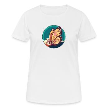 Schmetterling Waldbewohner Tier - Frauen T-Shirt atmungsaktiv - Weiß - Vorne - AI Model Female 172 dark (172cm)