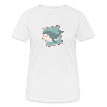 Meeresleben Meerestier Wal - Frauen T-Shirt atmungsaktiv - Weiß - Vorne - AI Model Female 172 dark (172cm)