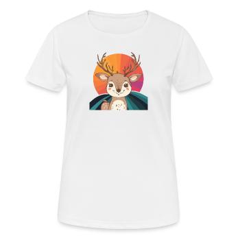 Deer Moose Deer Hunting - Women's Breathable T-Shirt - white - Front - AI Model Female 172 dark (172cm)