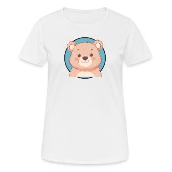 Baer Waldtier Braunbär - Frauen T-Shirt atmungsaktiv - Weiß - Vorne - AI Model Female 172 dark (172cm)