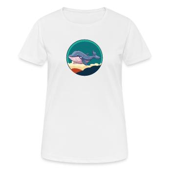 Animaux marins Baleine - T-shirt respirant Femme - blanc - Devant - AI Model Female 172 dark (172cm)