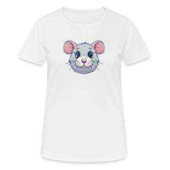 Maus Mäuse Nagetier - Frauen T-Shirt atmungsaktiv - Weiß - Vorne - AI Model Female 172 dark (172cm)
