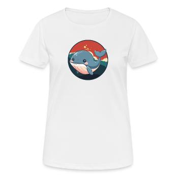 Whale Fin - Women's Breathable T-Shirt - white - Front - AI Model Female 172 dark (172cm)