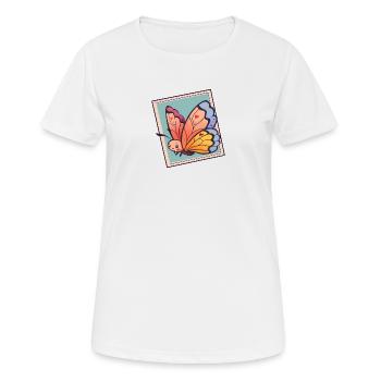 Papillons papillons - T-shirt respirant Femme - blanc - Devant - AI Model Female 172 dark (172cm)