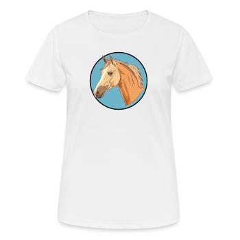 Pferde Pferdemist Ponyhof - Frauen T-Shirt atmungsaktiv - Weiß - Vorne - AI Model Female 172 dark (172cm)