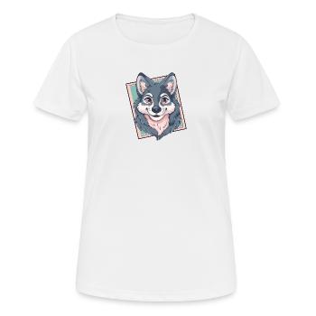 Wolf Rudel Weisheit - Frauen T-Shirt atmungsaktiv - Weiß - Vorne - AI Model Female 172 dark (172cm)