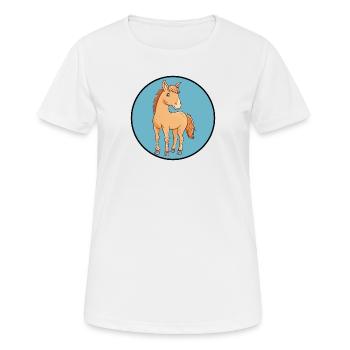 Cavalier Ross - T-shirt respirant Femme - blanc - Devant - AI Model Female 172 dark (172cm)