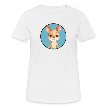 Kaenguru Kangaroo Sydney - Frauen T-Shirt atmungsaktiv - Weiß - Vorne - AI Model Female 172 dark (172cm)