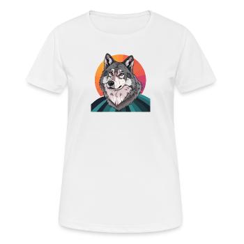 loups pleine lune loup - T-shirt respirant Femme - blanc - Devant - AI Model Female 172 dark (172cm)