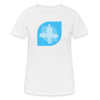 Autoverkaeufer Fahrzeug Sportauto - Frauen T-Shirt atmungsaktiv - Weiß - Vorne - AI Model Female 172 dark (172cm)