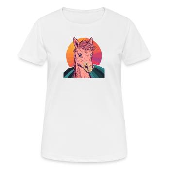 Pferde Ponyhof Reiter - Frauen T-Shirt atmungsaktiv - Weiß - Vorne - AI Model Female 172 dark (172cm)