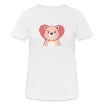 Baer Waldbewohner Waldtier - Frauen T-Shirt atmungsaktiv - Weiß - Vorne - AI Model Female 172 dark (172cm)