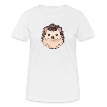 hérisson porc-épic épineux - T-shirt respirant Femme - blanc - Devant - AI Model Female 172 dark (172cm)