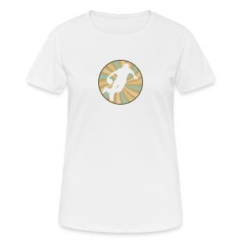 Boule de bowling - T-shirt respirant Femme - blanc - Devant - AI Model Female 172 dark (172cm)