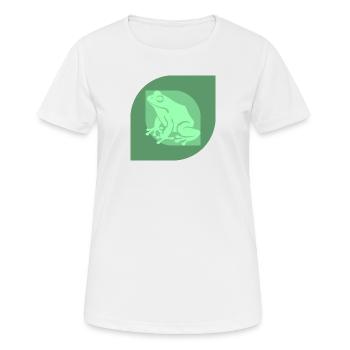 Frosch Amphibie Lurch - Frauen T-Shirt atmungsaktiv - Weiß - Vorne - AI Model Female 172 dark (172cm)