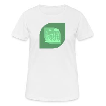 Aquarium Wasser Meeresleben - Frauen T-Shirt atmungsaktiv - Weiß - Vorne - AI Model Female 172 dark (172cm)