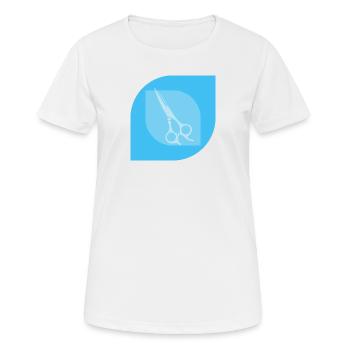 Coiffeur Coiffeur - T-shirt respirant Femme - blanc - Devant - AI Model Female 172 dark (172cm)