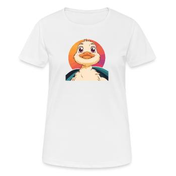 Canard Quak - T-shirt respirant Femme - blanc - Devant - AI Model Female 172 dark (172cm)
