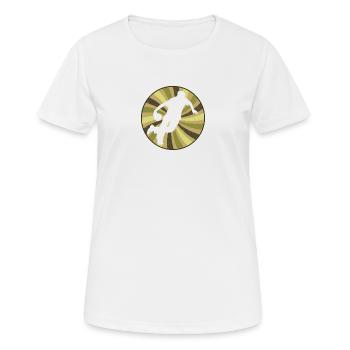 Bowling Boule de bowling Bowler - T-shirt respirant Femme - blanc - Devant - AI Model Female 172 dark (172cm)