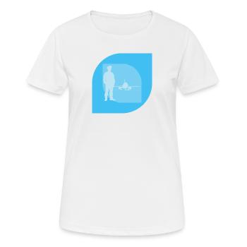 Fotografie Objektiv Fotografieren - Frauen T-Shirt atmungsaktiv - Weiß - Vorne - AI Model Female 172 dark (172cm)