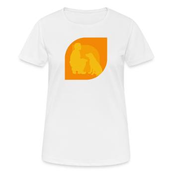 Hundetraining Hundeerziehung Hundesport - Frauen T-Shirt atmungsaktiv - Weiß - Vorne - AI Model Female 172 dark (172cm)