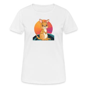 Kaenguru Kangaroo Melbourne - Frauen T-Shirt atmungsaktiv - Weiß - Vorne - AI Model Female 172 dark (172cm)