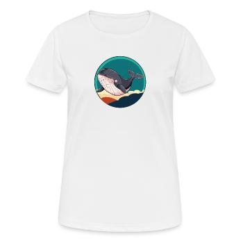 Marine Animals Whale Fin - Women's Breathable T-Shirt - white - Front - AI Model Female 172 dark (172cm)