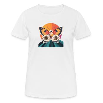Schmetterling Sommer Schmetterlinge - Frauen T-Shirt atmungsaktiv - Weiß - Vorne - AI Model Female 172 dark (172cm)