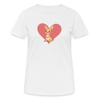 Kaenguru Kangaroo Koala - Frauen T-Shirt atmungsaktiv - Weiß - Vorne - AI Model Female 172 dark (172cm)