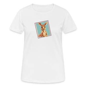 Kangaroo Kaenguru Sydney - Frauen T-Shirt atmungsaktiv - Weiß - Vorne - AI Model Female 172 dark (172cm)