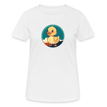 Canard Quak - T-shirt respirant Femme - blanc - Devant - AI Model Female 172 dark (172cm)