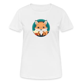 Fuchs Waldbewohner Waldtier - Frauen T-Shirt atmungsaktiv - Weiß - Vorne - AI Model Female 172 dark (172cm)