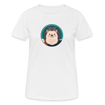 hérisson porc-épic épineux - T-shirt respirant Femme - blanc - Devant - AI Model Female 172 dark (172cm)