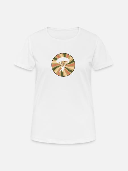 Fallschirmspringen Luft - Frauen T-Shirt atmungsaktiv - Weiß