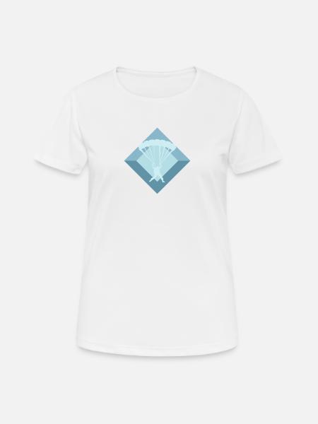 Skydiving Base Jumping Luft - Frauen T-Shirt atmungsaktiv - Weiß