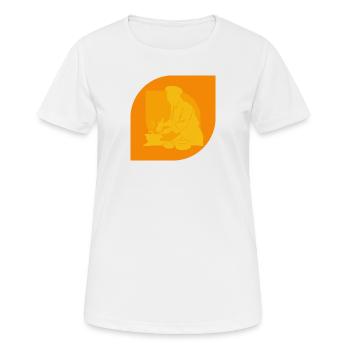 Cuisinier Chef amateur Chef étoilé - T-shirt respirant Femme - blanc - Devant - AI Model Female 172 dark (172cm)